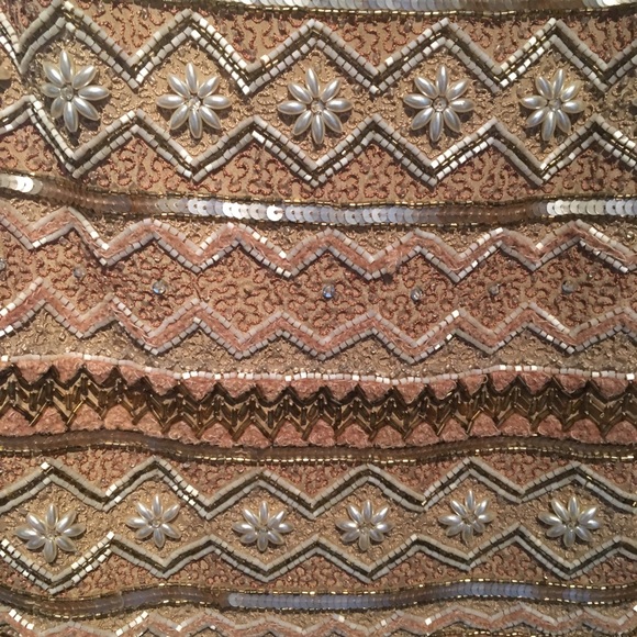 Hand beaded, mini skirt fits like size 2. Tag size 42. European designer - Picture 2 of 4